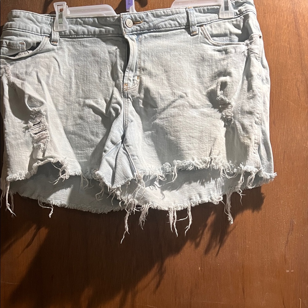 Old Navy Light Blue Distressed Jean Shorts